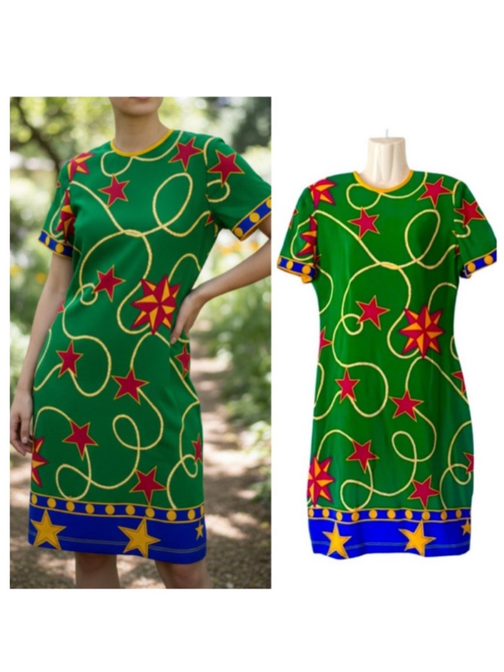 Vintage Ann Lawrence Today Silk Short Sleeve Dress
